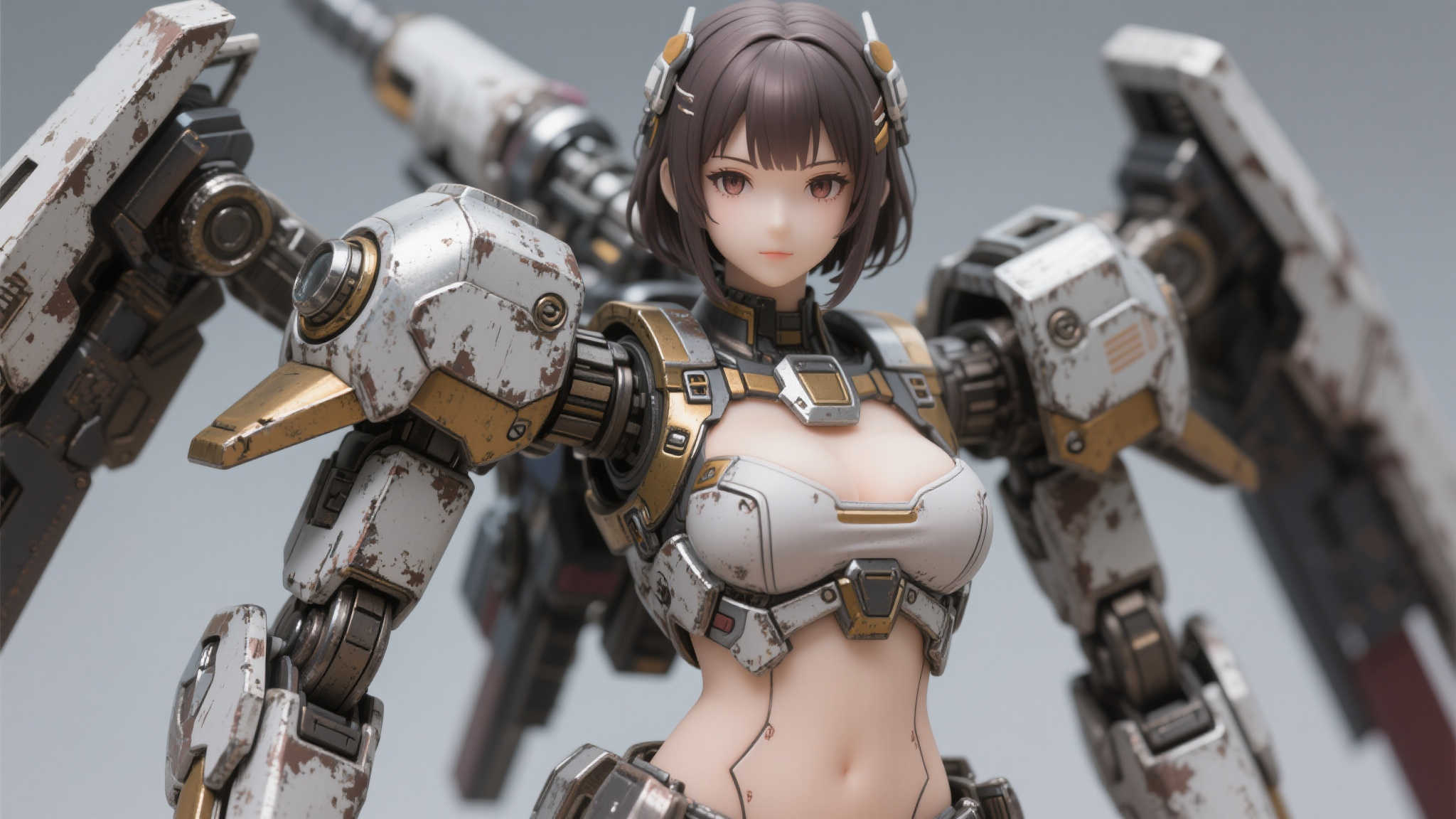 GSAS《太田幼女原创机械少女》Hyper Body 游击战士造型 此外,涂装方面采用了多层次上色技术,使金